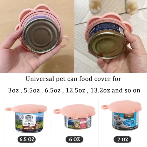 3 Pcs Cat Food Can Lids & One Opener (Cat Paw / Multi-colored)