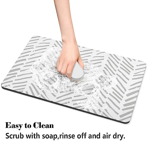 Dog Food Mats for Floors Absorbent (S(12"×20") / 02-White)