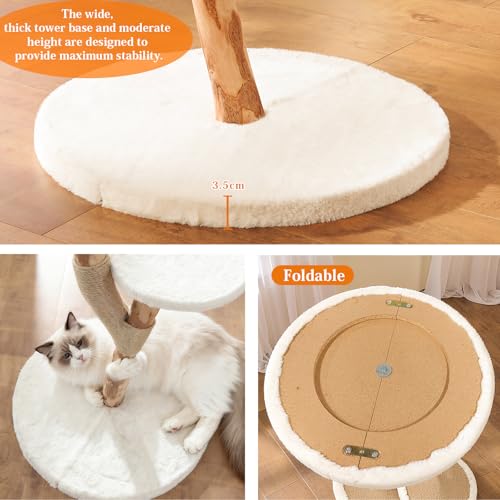 2 Tier Cat Tree for Kittens & Small Cats (White / Small 2-Tier)