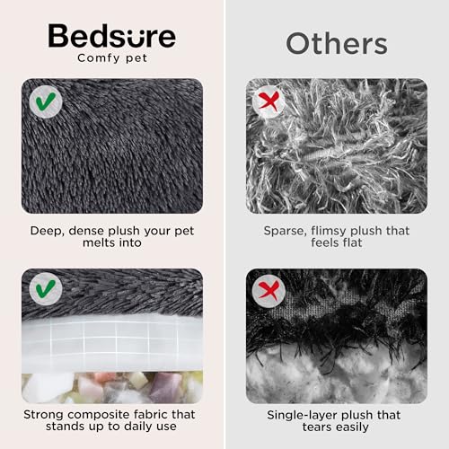 SupportMax® Calming Dog Bed Medium Size Dog Washable Pet Bed (Dark Grey / M(30x30x7))