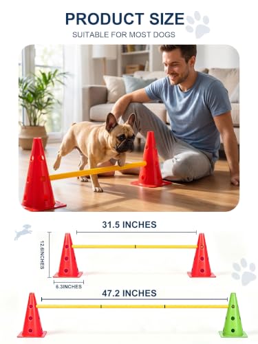 Dog Agility Training Hurdle Cone Set
