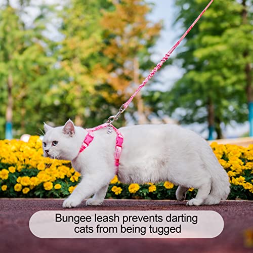 Cat Harness and Leash Set (Small(Chest: 10"-15") / Pink)
