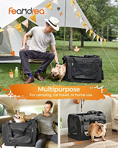 Collapsible Soft Dog Crate (M（24.0"L x 16.5"W x 16.5"H） / Black)
