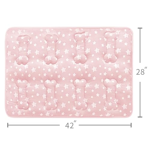 Dog Crate Pad Mat (X-Large 42"X28" / Pink)
