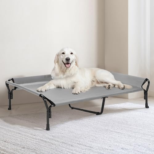 Cooling Elevated Dog Bed (Grey / 50.5"L x 33.5"W x 12.0"Th)