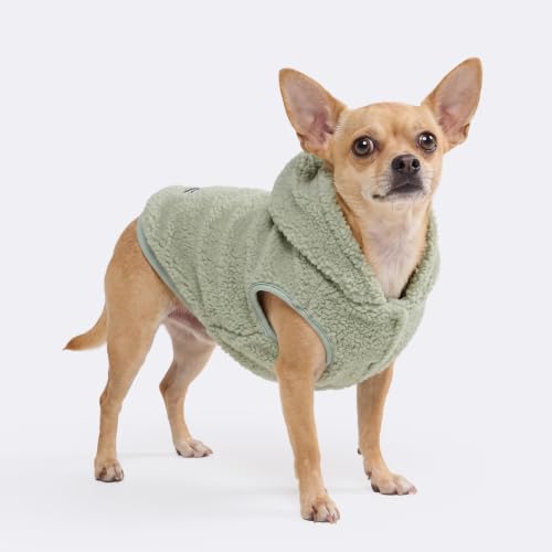 Sherpa Fleece Dog Jacket (Light Green / Small)