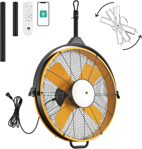 24.8'' Waterproof Outdoor Ceiling Fan (4 blades- Yellow)
