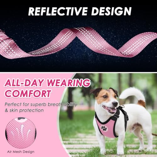 Dog Car Harness Seat Belt (Large / A-Pink)