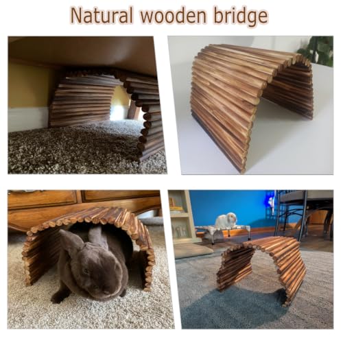 Guinea Pig Wooden Bridge Ladder（15.8 x 7.9 in） (XL-Smooth(15.8 x 7.9 inches))