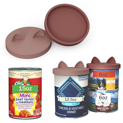 Silicone Pet Food Can Lids (2.9in/75mm(12.5-14oz) / Mars+Coral)