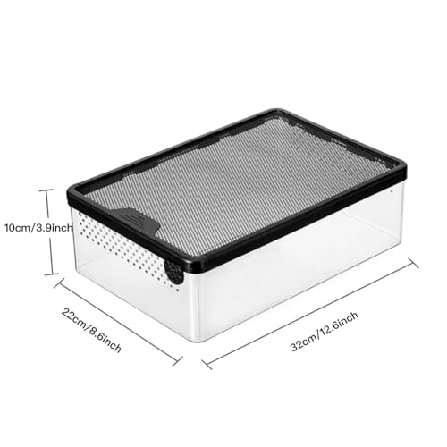 Reptile Feeding Box Clear Terrarium for Geckos