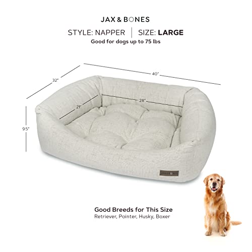 Napper White Faux Fur Dog Bed w (Large / White)
