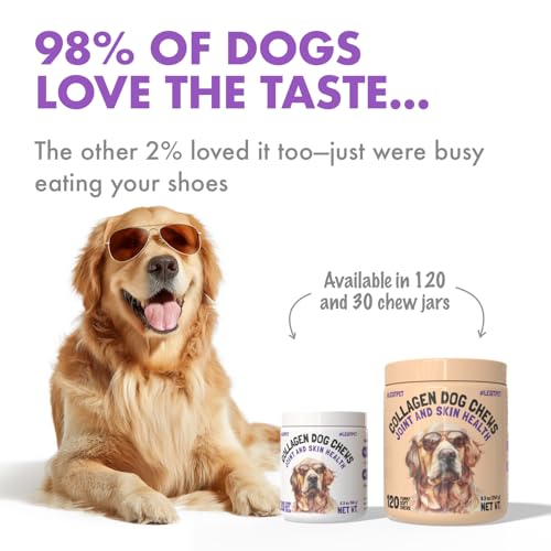Collagen Dog Chews for Joint & Skin Health 30 Soft Chews All Breeds Mobility (Collagen / 30)