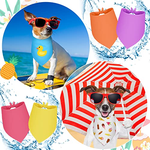 12 Pcs Plain Dog Bandanas Blank Adjustable Washable (64 x 43 x 43 cm / Fresh Color)
