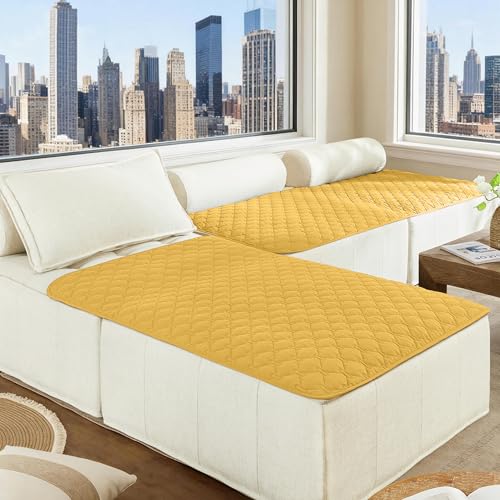Waterproof Blanket for Dogs (40x50 Inch (Pack of 1) / Dark Yellow/Light Yellow)