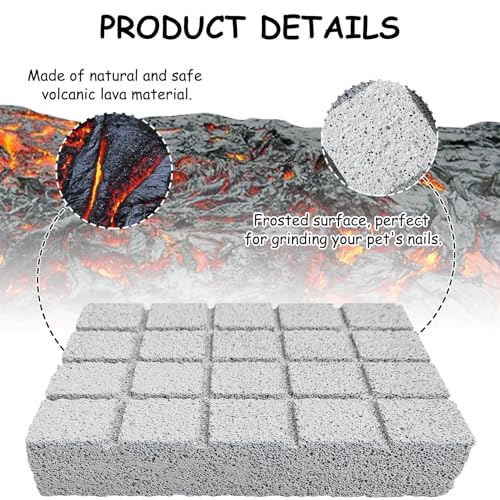 4PCS Rabbit Scratching Pads Bunny Lava Grinding Claw Pads Small Animal Foot Pads Hamster Scratch Board Chew Toys for Gerbil Chinchilla Hedgehog Guinea Pig Cage Accessories