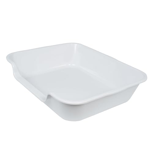 Extra Large Low Entry ABS Cat Litter Box (Large (Pack of 1) / Light Gray)