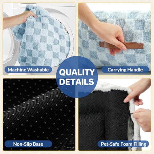 Cat Bed Cat Couch for Puppy and Kitten (Blue / 32x24x10")