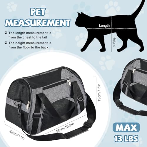 4 Pcs Cat Carrier Soft (Black, Gray)