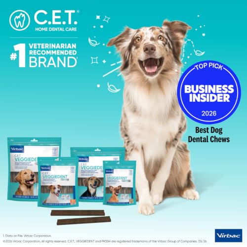 C.E.T. Veggiedent Fr3sh Plaque and Tartar Control Chews for Dogs (Large Over 66lbs)