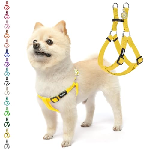 No Pull Dog Harness Small Sized Step (Yellow / X-Small)