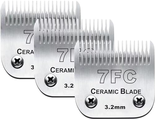 3PCS 7FC Blades Dog Grooming Blades Compatible with Andis (3pack #7fc)
