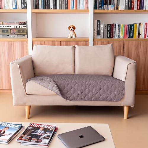 Waterproof Loveseat Cover (32x53 Inch (Pack of 1) / Dark Sea Fog/Light Sea Fog)