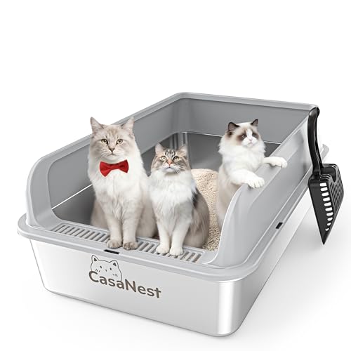 Stainless Steel Litter Box (XXX-Large / Light Grey)