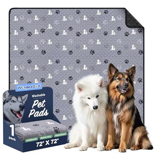 Washable Pee Pads for Dogs (Gray / 72"x72" (Pack of 1))