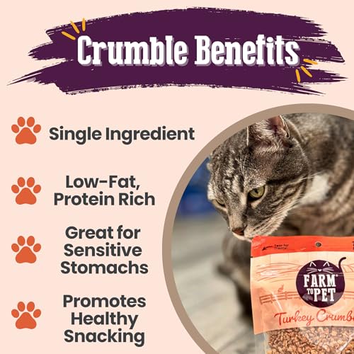 Turkey Cat Treat Crumbles 100% Natural