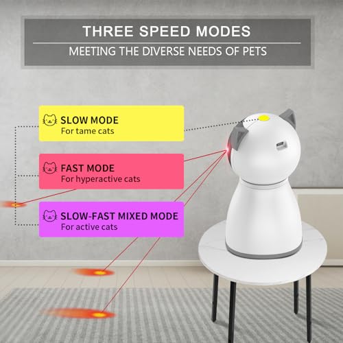 Interactive Cat Toys Laser for Indoor Cats (White)