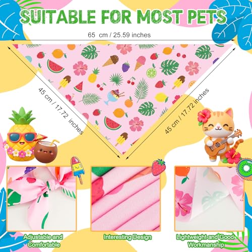 100 PS Dog Bandanas Bulk for Summer Charm Grooming (Summer / 25.6 x 17.7 x 17.7 Inch)