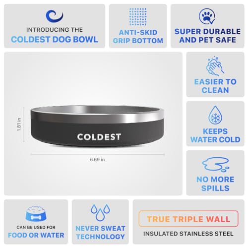 Coldest Dog Bowl (21 oz / Stealth Black)