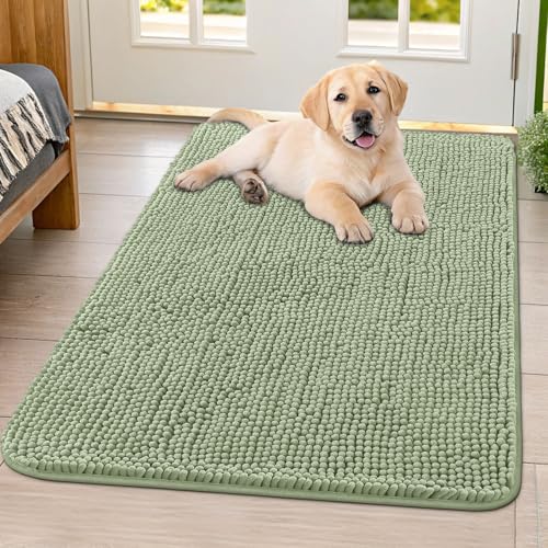 Dog Door Mat for Muddy Paws 40x32 (Sage Green / 40"X32")