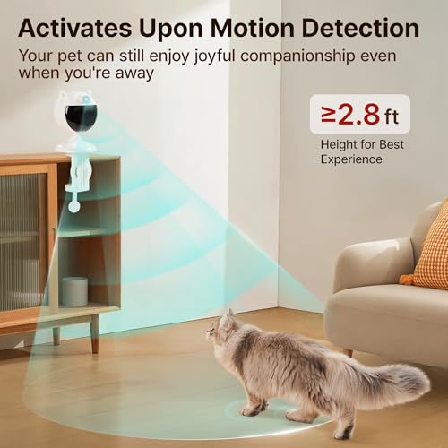 Smart Sensor Cat Laser Toys Interactive (Cream White)