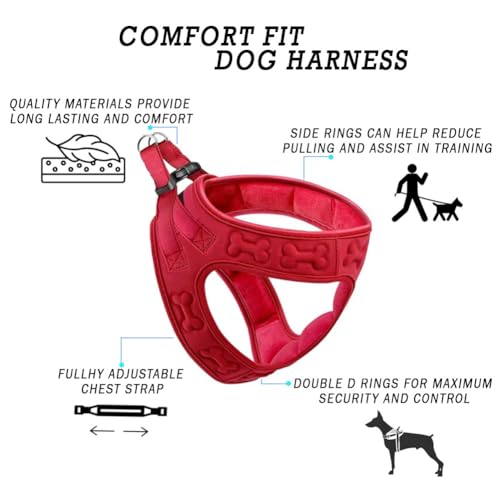 Comfort fit Step (M (Chest 17"-18.5") / Red Plush)