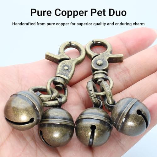Copper Bells for Dog Training to Go Outside (Lobster Clasp (for Medium & Large Dogs))