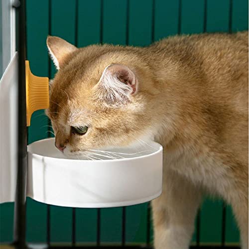 Pet Hanging Automatic Feeders Drinking Bowls 33.8oz (Blue-Water)