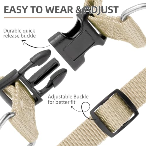 No Pull Dog Harness Medium Sized Step (Beige / Medium)