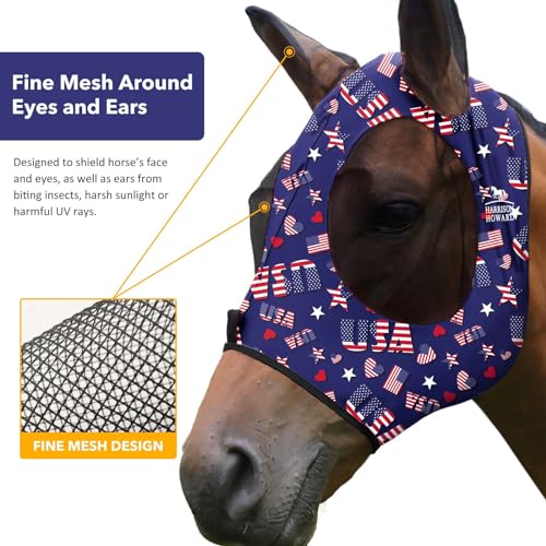 Super Comfort Stretchy Fly Mask Large Eye Space with UV Protection Soft on Skin with Breathability Classic Letters S (S / Classic Letters)