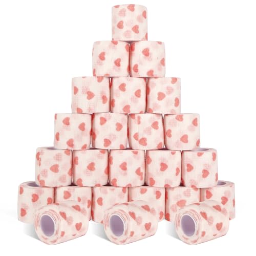 24 Pack Self Adhesive Bandage Wrap (White Heart / 2 Inch)