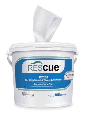 One Step Disinfectant Cleaner & Deodorizer Wipes for Vet Use (Bucket (1 Pack) XL Wipes)