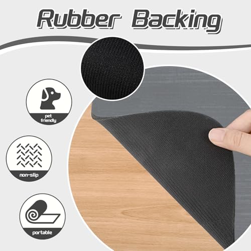 Cat & Dog Feeding Mat for Bowl (grey foot / 12"L x 19"W)