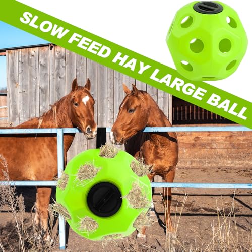 15.75" Extra Large Slow Feed Hay Ball for Horses (Green)