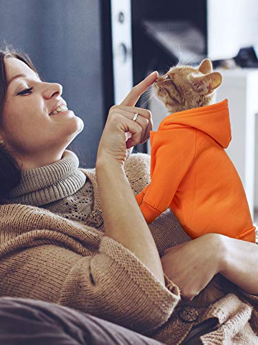 6 Pieces Dog Hoodie Winter Warm Sweater with Hat Small Dogs (XS)