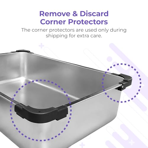 Stainless Steel Cat Litter Box (X-Large)