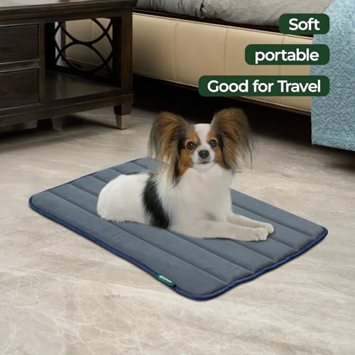 Dog Crate Pad (30.0"L x 19.0"W x 0.8"Th / Dusty Blue, 2 Packs)