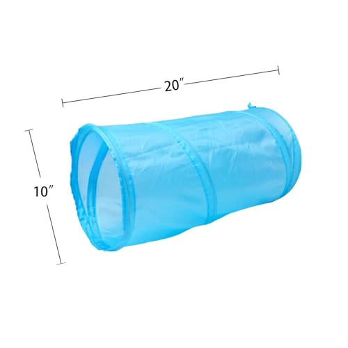 Cat Tunnel for Indoor Small Cats Kittens Rabbits (20 Inch (Pack of 3) / Black, Royal Blue, Sky Blue)
