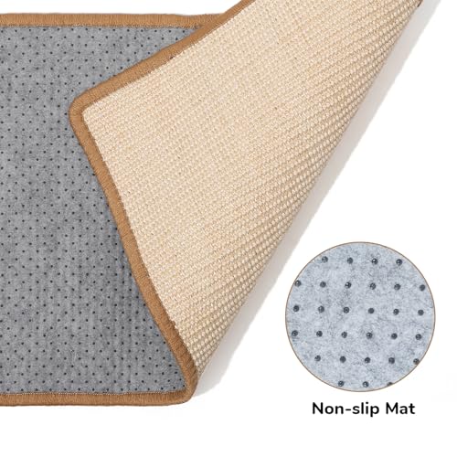 Cat Scratcher Mat (Beige-23.6 x 15.7 Inch)