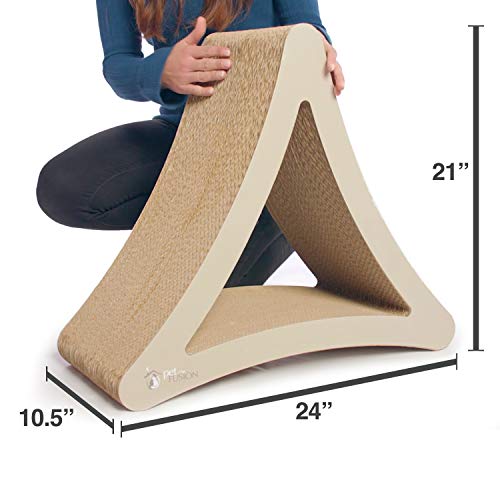 3 Sided Vertical Scratch Play & Perch Cat Scratching Post